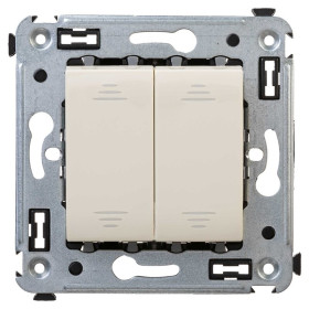 DKC Avanti Выключатель двухклавишный в стену, 