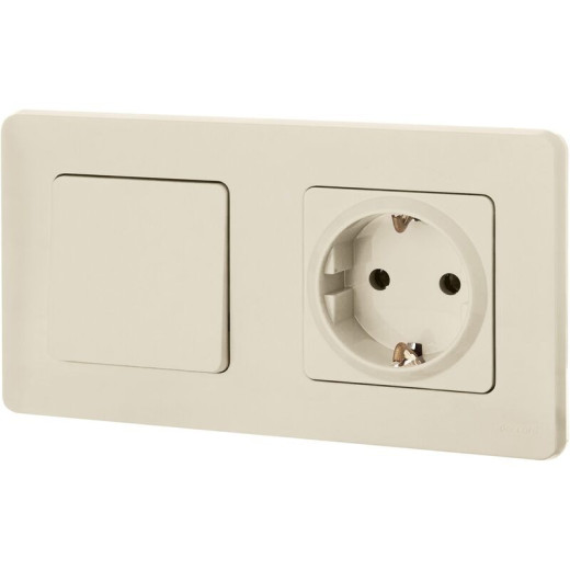 Legrand/Daccord INSPIRIA Слоновая кость Выключатель одноклавишный 10 AX - 250 В