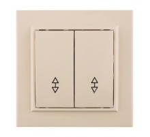 EKF Basic Минск Бежевый Выключатель проходной 2-кл, 10А, СП