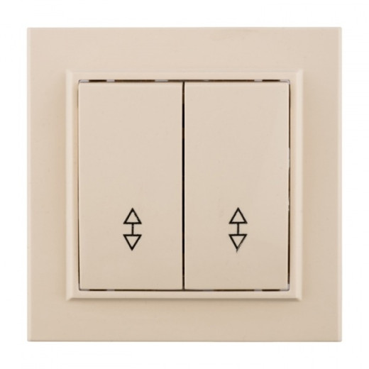 EKF Basic Минск Бежевый Выключатель проходной 2-кл, 10А, СП