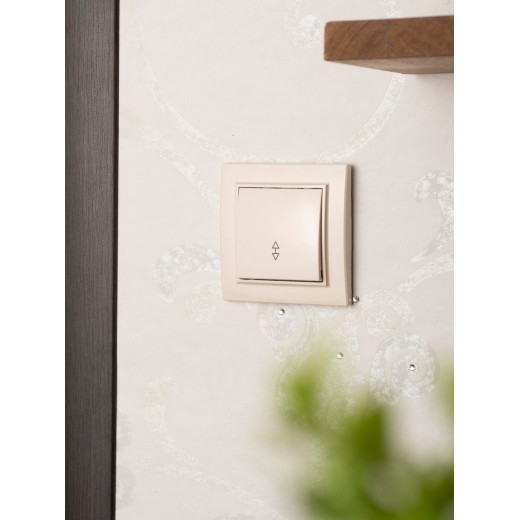 EKF Basic Минск Бежевый Выключатель проходной 1-кл, 10А, СП