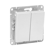 EKF Эпика Механизм выключателя, двухклавишный, кнопочный, алюминий