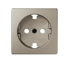 Simon S82 Concept Накладка со шторками для розетки с заземлением Schuko 2Р+Е цвета матовая шампань