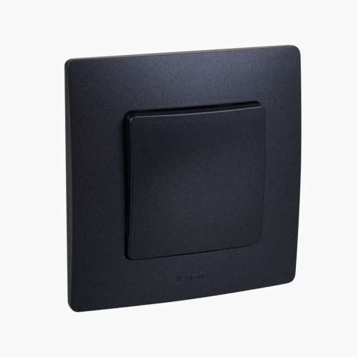 Legrand Etika Антрацит Переключатель промежуточный 1-клавишный, винтовые клеммы, 10AX, 250 В