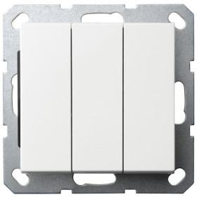 Jasmart G Белый глянцевый Выключатель 3-кл 10A 250V~