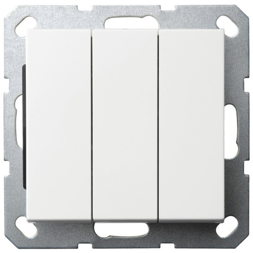 Jasmart G Белый глянцевый Выключатель 3-кл 10A 250V~