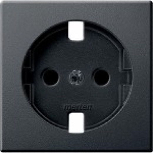 Schneider Electric Merten SM Антрацит Центральная плата для мех.розетки SCHUKO б/ус. Защиты