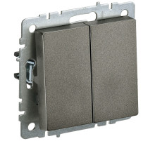 IEK BRITE BASE Темн.бронза Выключ. 2-кл 10А ВС10-2-0-БрТБ