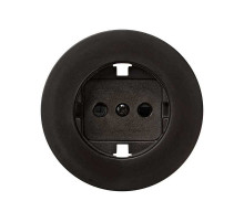 Simon 88 Коричневая Накладка розетки 1-ая с/з с защитными шторками