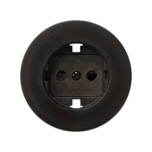 Simon 88 Коричневая Накладка розетки 1-ая с/з с защитными шторками