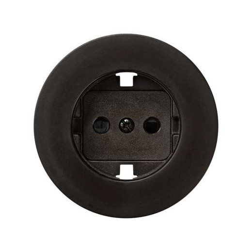 Simon 88 Коричневая Накладка розетки 1-ая с/з с защитными шторками