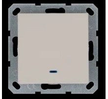 Jasmart G Тауп Выключатель 1-кл проходной с подсветкой 10A 250V~