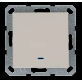 Jasmart G Тауп Выключатель 1-кл проходной с подсветкой 10A 250V~