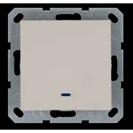 Jasmart G Тауп Выключатель 1-кл проходной с подсветкой 10A 250V~