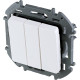 Legrand/Daccord INSPIRIA Белый Выключатель трехклавишный 10 AX - 250 В