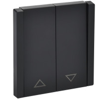 IEK FORTE&PIANO Черный Выключатель жалюзи 10А FP111