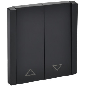 IEK FORTE&PIANO Черный Выключатель жалюзи 10А FP111