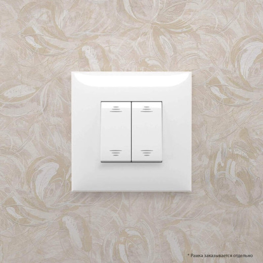 DKC Avanti Выключатель двухклавишный в стену, 