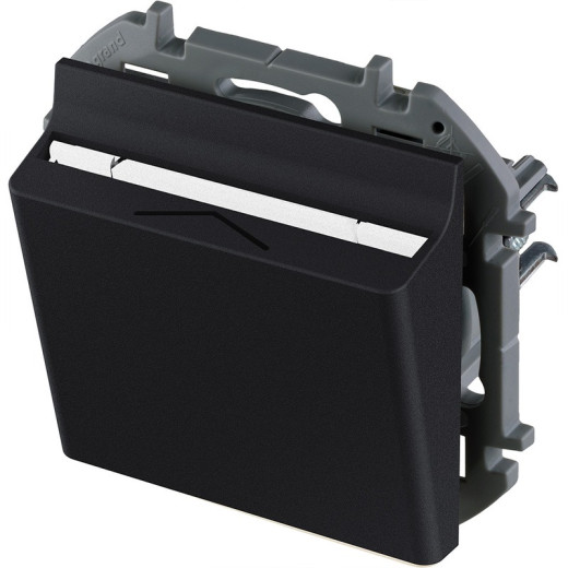 Legrand/Daccord INSPIRIA Антрацит Выключатель для гостиничных номеров