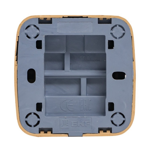 EKF Basic Минск Светлое дерево Выключатель 1-кл, 10А, ОП