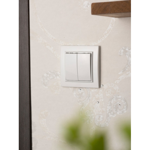 EKF Basic Минск Белый Выключатель 2-кл, 10А, СП