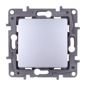 Legrand Etika Алюминий Переключатель промежуточный 1-клавишный, винтовые клеммы, 10AX, 250 В