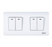 CHINT 4-клавишный выключатель с LED-подсветкой 10А 250В