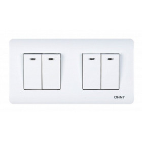 CHINT 4-клавишный выключатель с LED-подсветкой 10А 250В