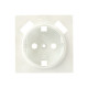 EKF PROxima Валенсия лицевая панель розетки 1-местной с/з 16А жемчуг с защ. штор. с 2 USB 2,1А
