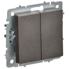 IEK BRITE Темная бронза Выключ. 2-кл. перекр. 10А ВС10-2-3-БрТБ