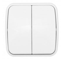 EKF Basic Минск Белый Выключатель 2-кл, 10А, ОП