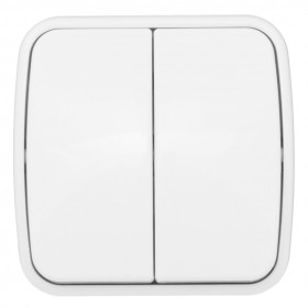 EKF Basic Минск Белый Выключатель 2-кл, 10А, ОП