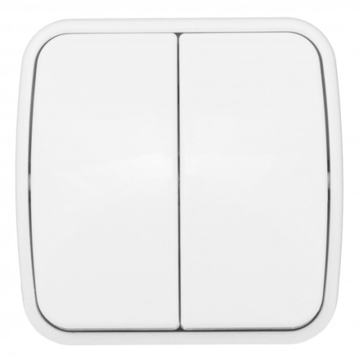 EKF Basic Минск Белый Выключатель 2-кл, 10А, ОП