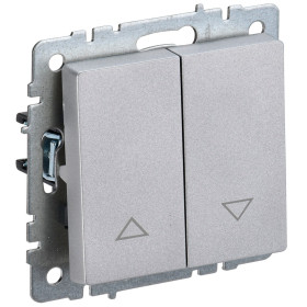 IEK BRITE BASE Алюминий Выключ. жалюзи 10А ВС10-1-5-БрА