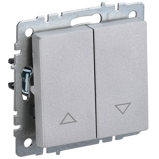 IEK BRITE BASE Алюминий Выключ. жалюзи 10А ВС10-1-5-БрА