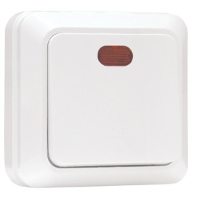 EKF PROxima Рим Выключатель 1-клавишный с индикатором 10А белый