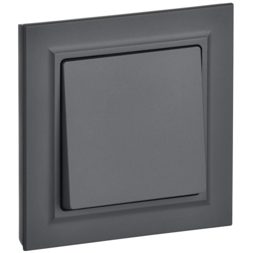 IEK BRITE Графит Выключ. 1-кл. 10А в сборе ВСР10-1-0-БрГ