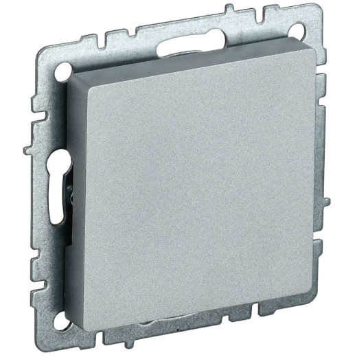 IEK BRITE BASE Алюминий Заглушка c суппортом МЗ10-БрА