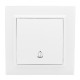 EKF Basic Минск Белый Кнопка звонка, 10А, ОП