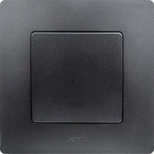 Legrand Etika Антрацит Выключатель 1-клавишный, авт.клеммы, 10AX, 250 В