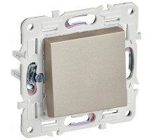 IEK SKANDY Шампань Выключатель 1-клавишный проходной 10А SK-V02Sh