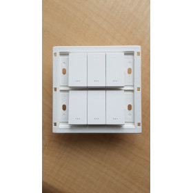 Anam Legrand e-Fren Выключатель 6-кл. с ПОДСВЕТКОЙ, обыкновенный, белый