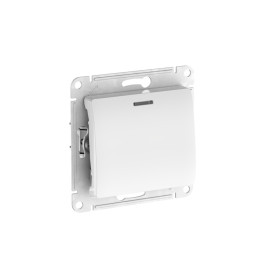 Systeme Electric Glossa Белый Переключатель 1-клавишный с подсвет., сх.6а, 10АХ, мех., быстрозажим. клем.