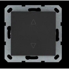 Jasmart G Антрацит Выключатель 1-кл жалюзи 10A 250V~