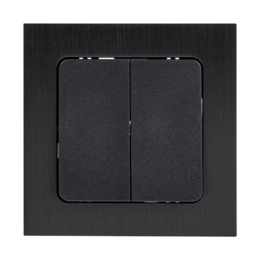 EKF PROxima Стокгольм Черный Выключатель 2-кл, 10А