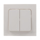 EKF PROxima Стокгольм Белый Выключатель 2-кл, 10А