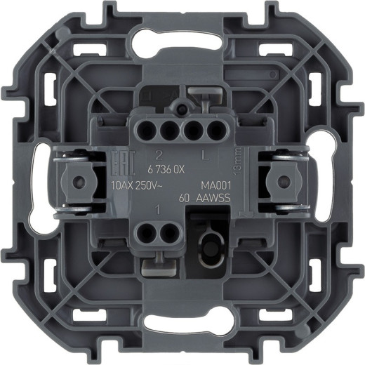 Legrand/Daccord INSPIRIA Антрацит Выключатель одноклавишный 10 AX - 250 В