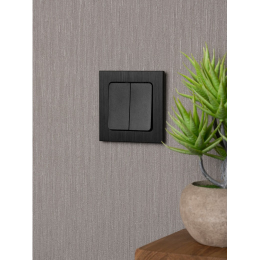 EKF PROxima Стокгольм Черный Выключатель 2-кл, 10А