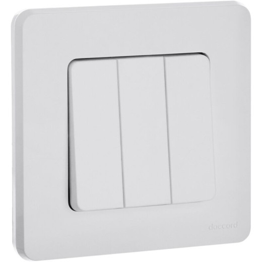 Legrand/Daccord INSPIRIA Белый Выключатель 3-кл, винтовые клеммы, 10 AX , 250 В