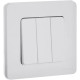 Legrand/Daccord INSPIRIA Белый Выключатель 3-кл, винтовые клеммы, 10 AX , 250 В